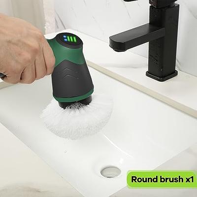 Electric Spin Scrubber, 10 in 1 Airpher Cordless Cleaning Brush Ipx8 with 9 Replaceable Brush Heads and 4 Tier Removable Handle, Power Shower