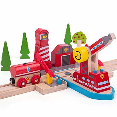 Bigjigs Wooden Mini Crane Truck