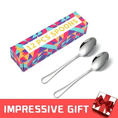  Teaspoons Stainless Steel Spoon Household Square Head