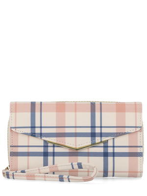 Plaid Faux Leather Wallet Plaid Bifold Wallet Ladies Plaid 