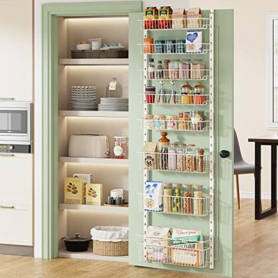 over the Door Pantry Organizer Rack, 6-Tier Adjustable Pantry Organization  and S