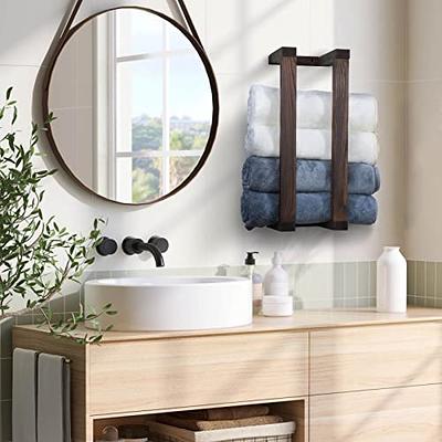 Wall Mounted Towel Rack Bathroom Rolled Towel Shelf Towel Storage Organizer  Tray