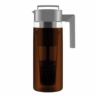 Zulay Cold Brew Coffee Maker: Airtight Glass Carafe, Steel Filter - 1 Liter