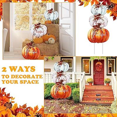 Pumpkin Leaf Bags Decorations - Jack O Lantern Outdoor Yard Fall