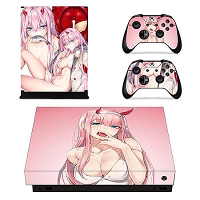  Vanknight XB One Slim S Console Skin Wrap Decal Skin Vinyl  Stickers for XB One S Console Controllers Anime Girl : Video Games