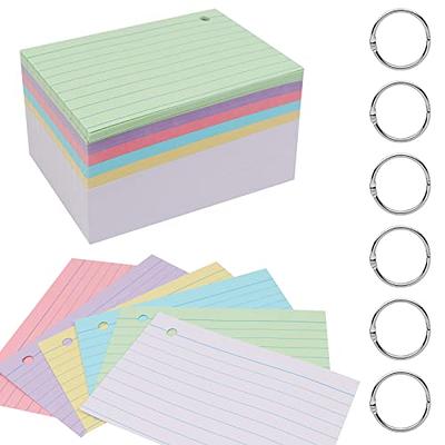 1InTheOffice Index Cards 4x6 Ruled, Pastel Colored Index Cards