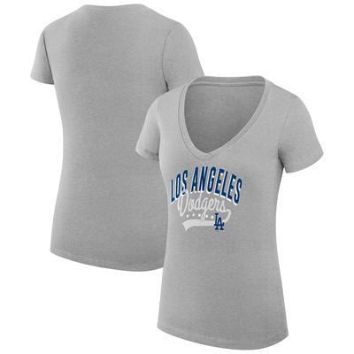 Los Angeles Chargers G-III 4Her by Carl Banks Women's Waffle Knit Raglan  Long Sleeve T-Shirt - Powder Blue/Heather Gray