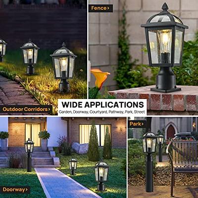 Moonlok Dusk to Dawn Outdoor Post Light, Waterproof Pole Lantern