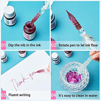 Crystal Glass Dip Pen Ink  Glass Ink Dip Pen Calligraphy