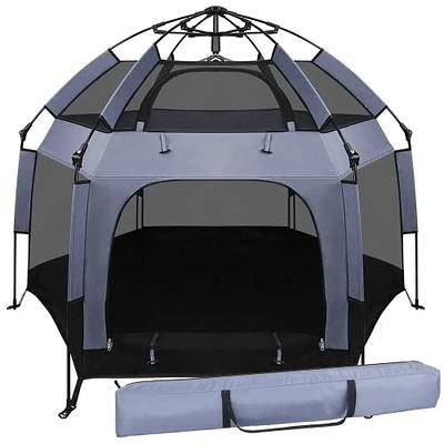 Costway 53 in. Outdoor Baby Playpen with Canopy and Carrying Bag