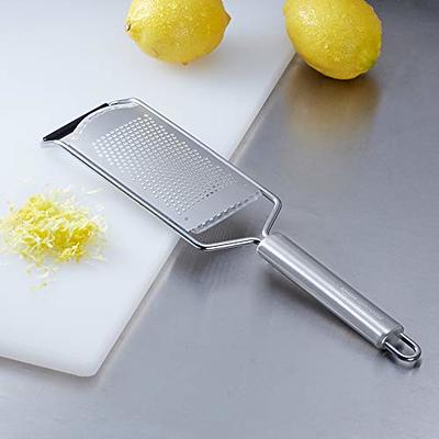 Chef Craft Fine Stainless Steel Flat Grater - Great for Zesting, Shredding  & Grating 