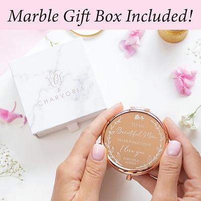 Mom Birthday Gifts for Mom - I Love You Mom Rose Gold Compact Mirror I Gifts for Mom from Daughter I Mom Gifts for Birthday I Mom Gifts for