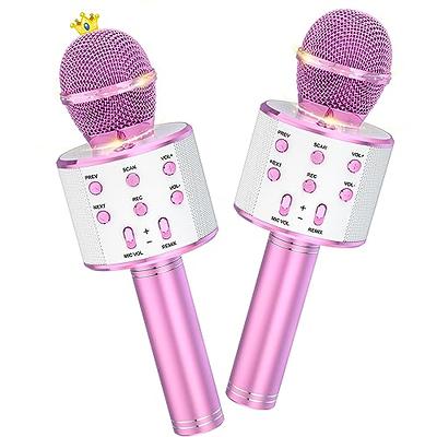 Ankuka Kids Karaoke Microphone 2 Pack, Bluetooth Wireless Karaoke Microphone  for Singing Portable Handheld Mic Speaker Machine, Kids Toys for Girls Boy  Gift for Birthday Party, Home KTV(Pinkcolor) - Yahoo Shopping