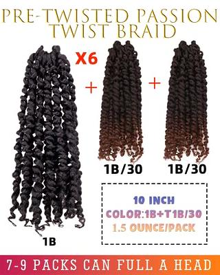 NAYOO Crochet Hair for Kids - 8 Packs 12 Inch Short Crochet Hair For Black  Women, 30 Strands/Pack Small Twist Crochet Hair Hot Water Setting, Crochet