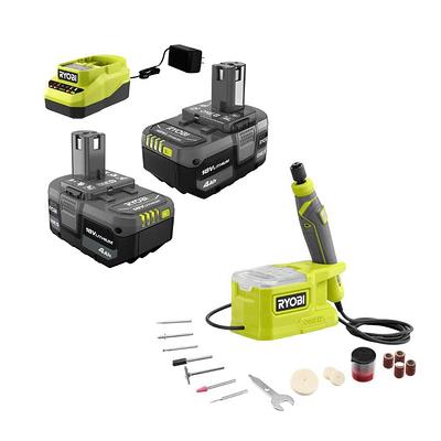 RYOBI ONE+ 18V Lithium-Ion 4.0 Ah Compact Battery (2-Pack) and