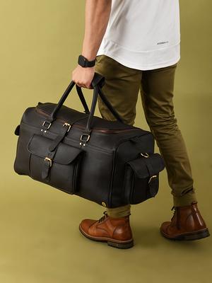 Full Grain Leather Duffle Bag/monogrammed Leather Weekender 