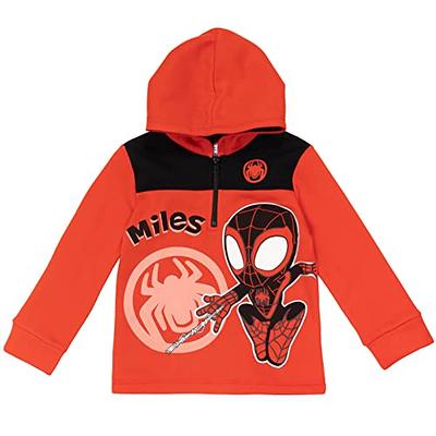 Marvel Spider-man Miles Morales Big Boys Fleece Half Zip Hoodie