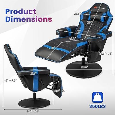  Vitesse Gaming Recliner Chair Racing Style Single Ergonomic  Lounge Sofa Modern PU Leather Reclining Home Theater Seat for Living Gaming  Room (Teal) : Home & Kitchen