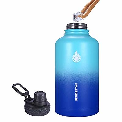  HYDRO FLASK - Water Bottle 621 ml (21 oz) with Flex Straw Cap -  Vacuum Insulated Stainless Steel Reusable Water Bottle - Leakproof Lid -  Hot and Cold Drinks - Standard