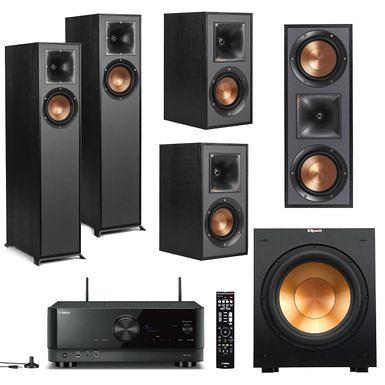 Klipsch Reference 5.2 Home Theater System - Bundle w/ 2X R-26FA  Floorstanding Speaker, R-25C Center Speaker, 2X R-41M Bookshelf Speaker,  R-12SW