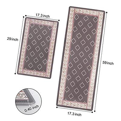 HappyTrends Kitchen Mat Cushioned Anti-Fatigue Kitchen Rug,17.3 inchx39 inch,Thick Waterproof Non-Slip Kitchen Mats and Rugs Heavy Duty Ergonomic