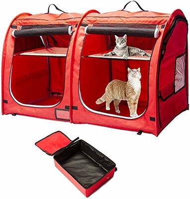 Large Cat Carrier For 2 Cats Small Medium Dogs, Soft Pet Carrier For  Traveling With Warm Blanket Foldable Bowl And Washable Pad