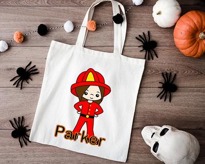 Custom Halloween Kids, Personalized Canvas Tote Bag, Halloween Bags fo -  PersonalFury