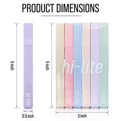 Hi-Lite Pastel Highlighters for Bible - Aesthetic Highlighters with Soft  Chiseled Tip - No Bleed Highlighter Pens for Planner, Notes, Books - Desk