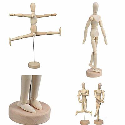 Artist Manikin Posable Figure - 4.5 Magnetic Wood Mannequin Form for Human  Figure Drawing - Full Body Mini Wooden Art Model on Stand - Life Drawing  Supplies 4.5 Magnetic