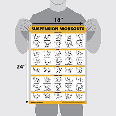 21-PACK Laminated Large Workout Poster Set - Perfect Workout Posters for Home  Gym - Exercise Charts Incl.