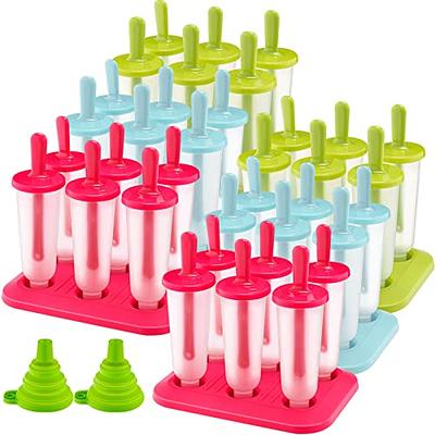 Ice Cream Molds With Funnel And Brush, 3 Colors, Reusable, For