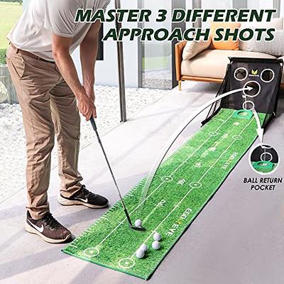 EGOOIEYE Putting Green Indoor, Swing Path Feedback, Golf Chipping Net, Automatic  Ball Return, Easy Setup in 1 Minute, 4 Real Golf Balls, Putting Cup, Perfect  Golf Gift - Yahoo Shopping