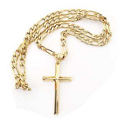 24K Gold Cross necklace with Holy Water and Holy Soil from the Jordan River  the Holy