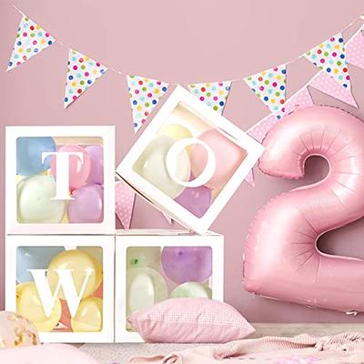 1Set Balloon box ,Baby Boxes One Box With Letters White Clear