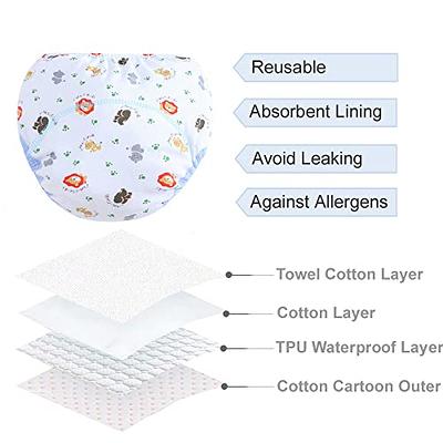 6 Pack Unisex Cotton Reusable Potty Training Waterproof Training