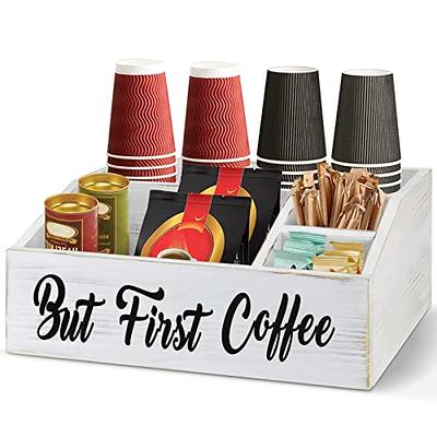 Coffee Station Organizer Coffee Bar Organizer for Countertop, Coffee Pod  Holder with Drawer, Coffee Bar Accessories Decor, Paper Cup Holder,Coffee  Canister Coffee Spoon Tea Condiment Storage Organizer - Yahoo Shopping