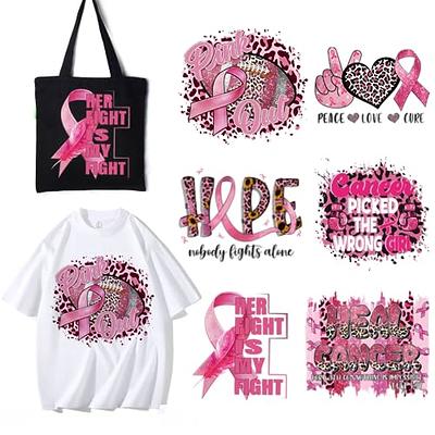 Iron on Decals Large Pink Ribbon Breast Cancer Awareness Iron on Transfers  Stickers Patches Heat Press Decals for T-Shirts Iron on Letter Patches for  Women Heat Transfers Sticker Decoration 6Pcs - Yahoo