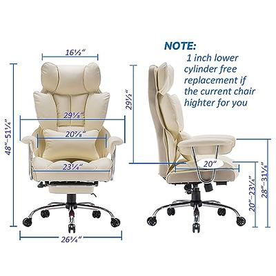 Efomao Desk Office Chair,Big High Back Chair,PU Leather Office