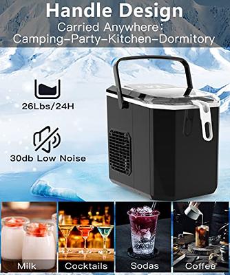 Countertop Ice Maker 6 Mins 9 Bullet Ice, 26.5lbs/24Hrs, Portable Ice Maker  Machine with Self-Cleaning, Bags, Ice Scoop, and Basket, for  Home/Kitchen/Office/Party - Yahoo Shopping