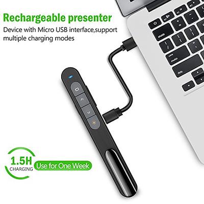 Zoxkoy PowerPoint Remote Presentation Clicker - Wireless Presenter Clicker  with Pointer & USB - PPT Slide Advancer