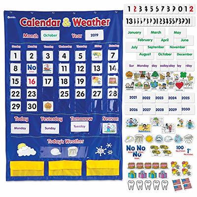 93 Pcs Classroom Calendar Bulletin Board Set Days of The Week Chart with Velcro  Dots Stickers for Back to School Jungle Animal Classroom Décor - Yahoo  Shopping