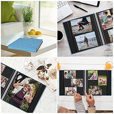 Zesthouse Photo Album Self Adhesive Pages, 60 Pages Magnetic Scrapbook  Albums with Sticky Page,Photos Album Holds 8x10 & 5X7 & 4x6 & 6x8 & 3x5,  Large Picture Book Ideal for Family,Wedding,Baby 