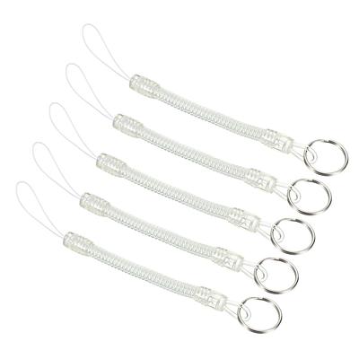 Unique Bargains 3 Pack Spiral Retractable Spring Coil Keychain