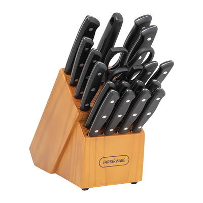 Farberware Stainless Steel Chef Knife Set, 3-Piece, Blue - Yahoo Shopping