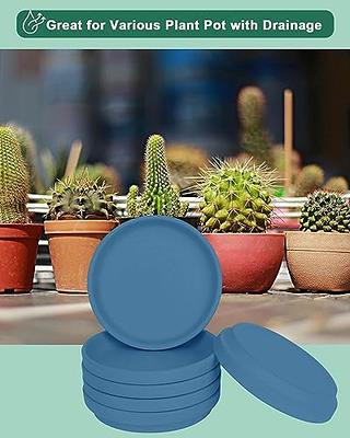 12 Pcs 6 inch/8 inch/10 inch Plant Pot Saucers Heavy Duty Sturdy Flower Pot  Saucer Round Plastic Plant Saucer Plant Pots Trays for Indoors and Outdoor  Garden( Terracotta) 