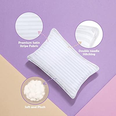 Utopia Bedding Toddler Pillow (Lavendar, 2 Pack), 13x18 Toddler Pillows for Sleeping, Soft and Breathable Cotton Blend Shell, Polyester Filling, Small