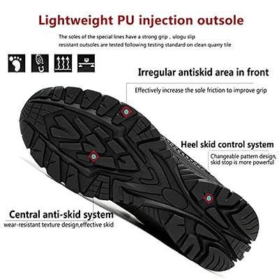 ulogu Waterproof Steel Toe Shoes for Men Comfy Lightweight Non Slip Work  Safety Sneakers 6-Month Warranty, Black, 7.5 : : Clothing, Shoes &  Accessories