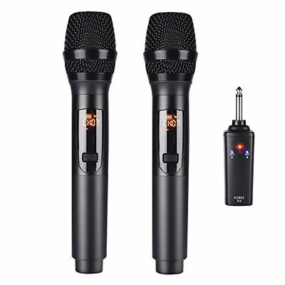 FerBuee Dual Dynamic Karaoke Wireless Microphone with Receiver and