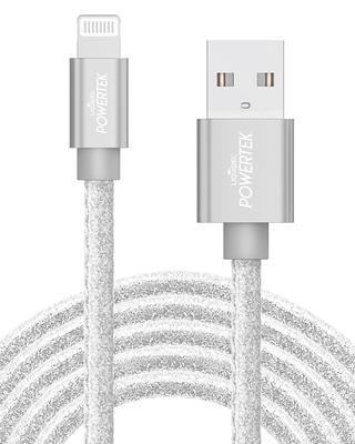 Liquipel Powertek iPhone Charger Cable [MFI Certified], Fast Charging 6ft  Lightning to USB Cord Adapter, Compatible for iPad, Metallic Shine Electric  Blue 