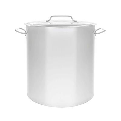 Goodful 7qt Cast Aluminum, Ceramic Stock Pot with Lid, Side Handles and  Silicone Grip Cream - Yahoo Shopping